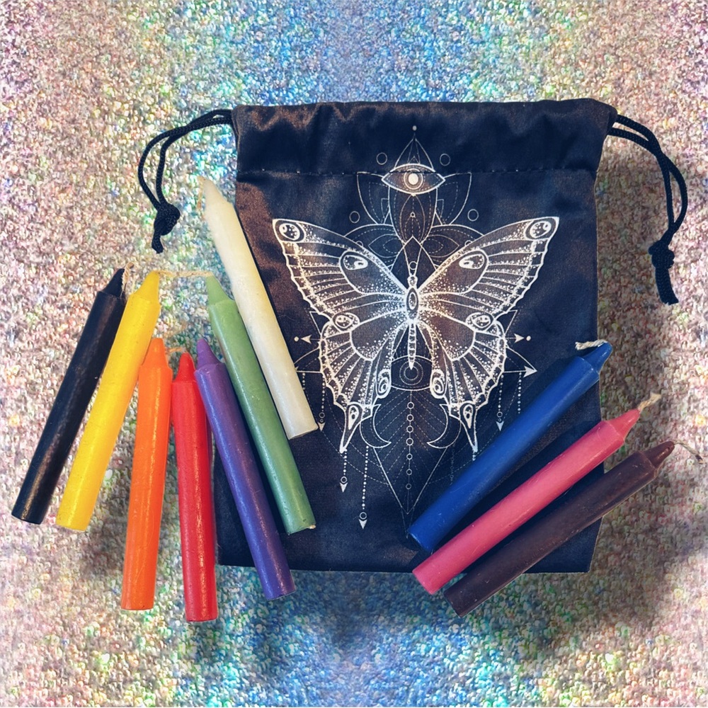 [ 2 FOR $20 ] SPELL CANDLES & TRAVEL POUCH